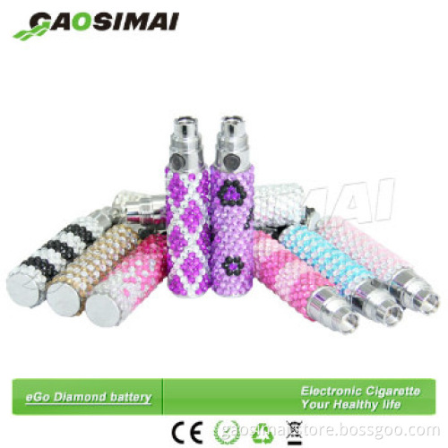 ego diamond battery top seller e cigarette battery bling battery